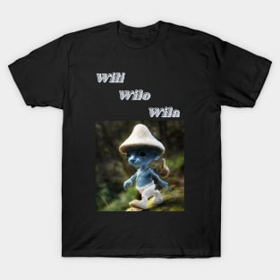 Smurf cat wili wilo wila meme blue T-Shirt